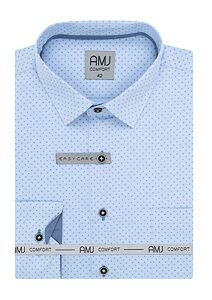 AMJ Comfort Slim Fit košile pro muže VDSBR 1393 sv.modrá