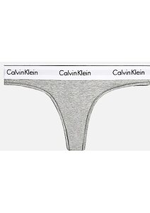 Dámská tanga Calvin Klein Black F3786E šedý melír