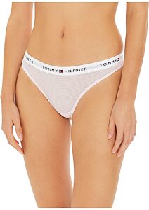 Dámská tanga Tommy Hilfiger z elastické pleteniny UW0UW05532 sv.růžové