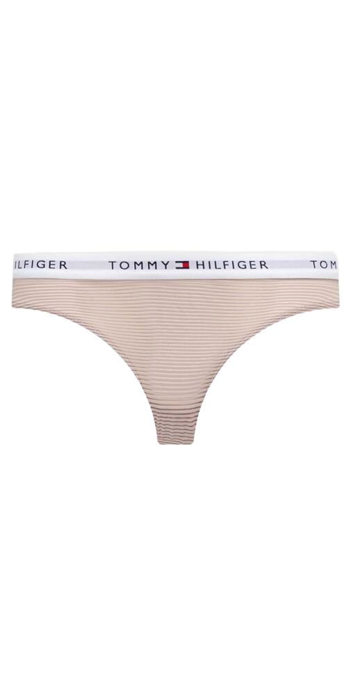 Dámské kalhotky Tommy Hilfiger z elastické pleteniny UW0UW05531 pudr