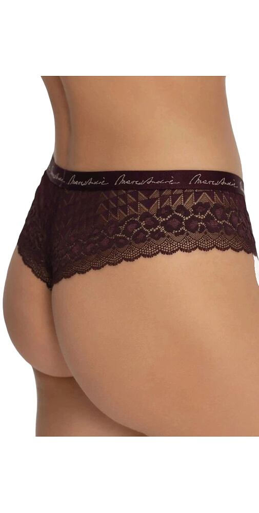 Krajková tanga pro ženy Marc & André W24-0691 bordo