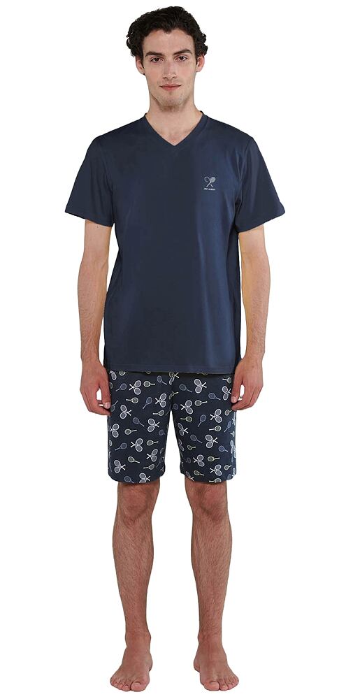 Bavlněné pánské pyžamo s krátkými rukávy 20640