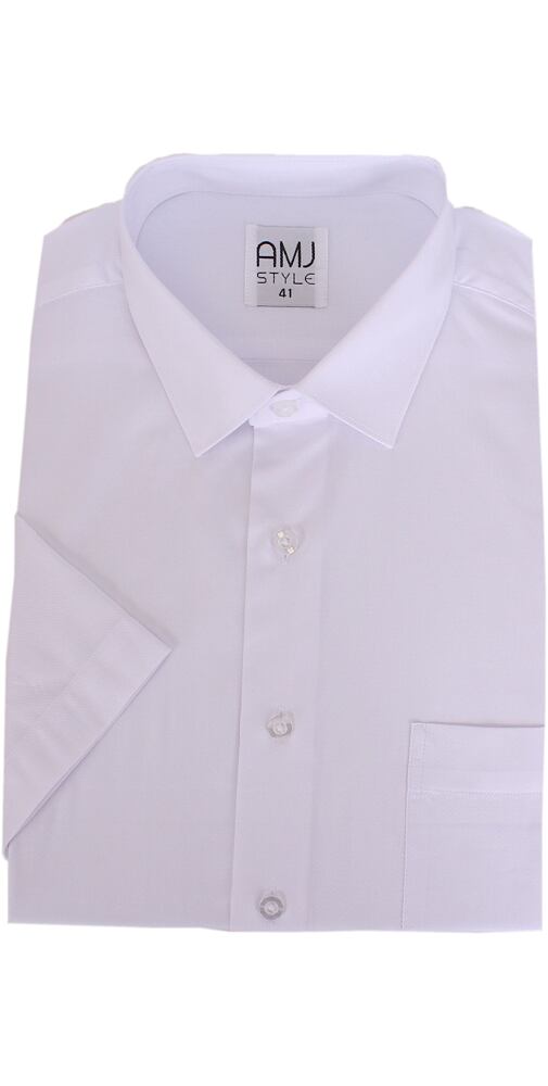 Pánská košile AMJ s krátkým rukávem Comfort VK001 bílá