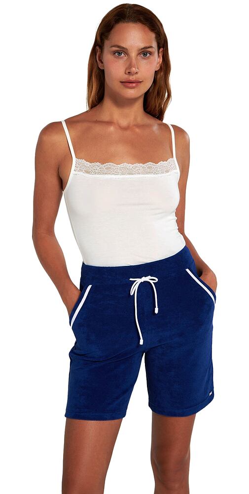 Krátké dámské froté kalhoty Vamp 20554 modré