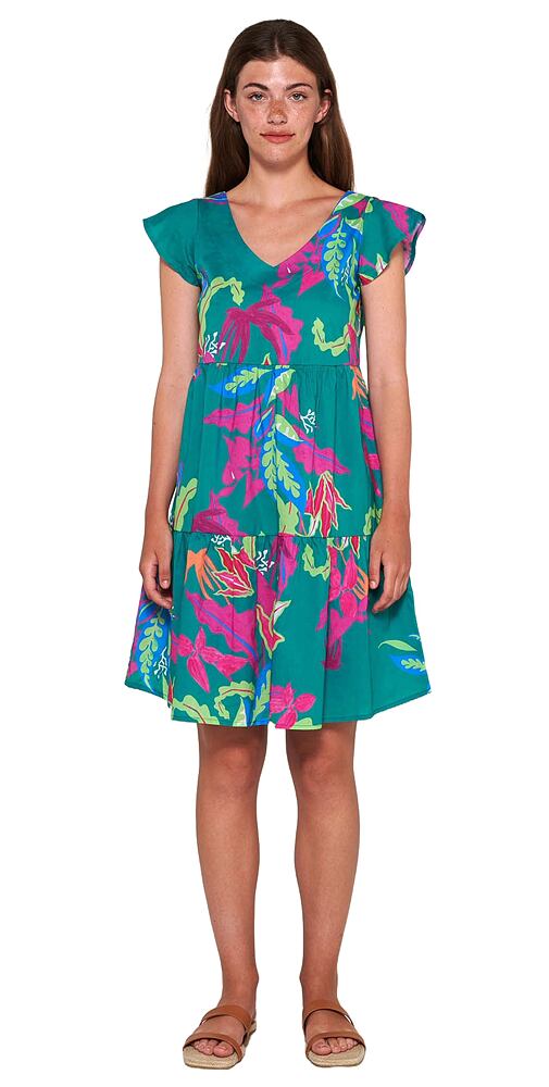 Letní šaty Vamp s krátkými rukávy 20421 zelené