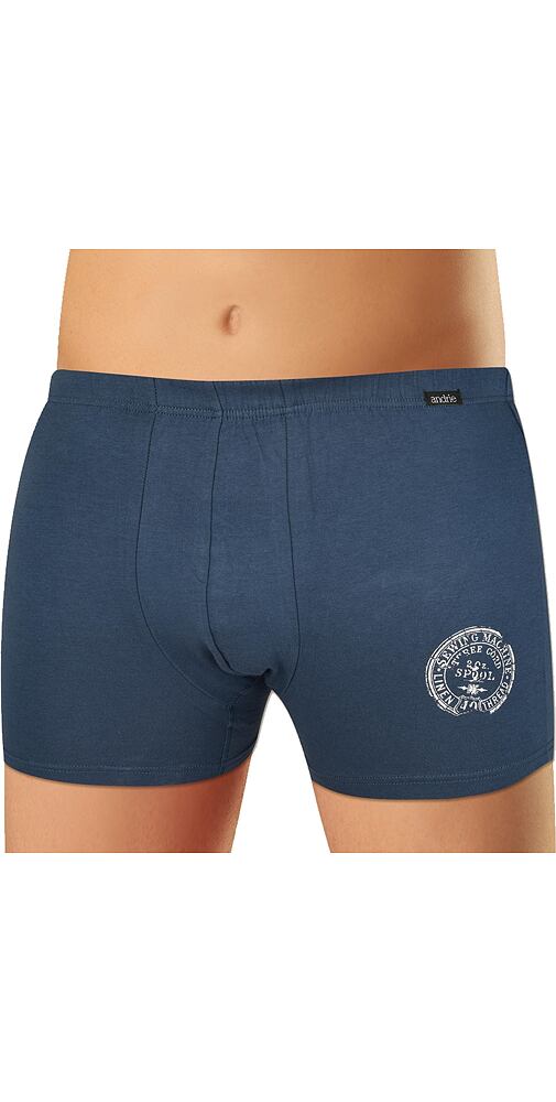 Pánské boxerky bavlna/lycra Andrie PS 5869 navy