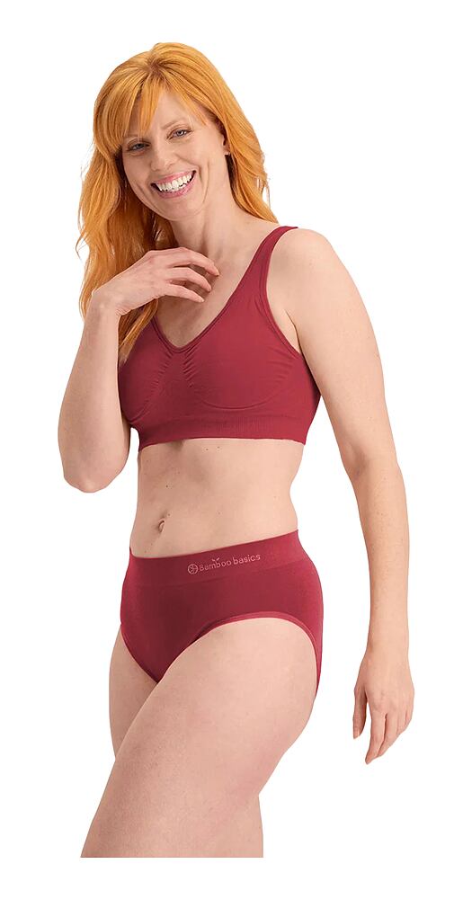 Bezešvé kalhotky z bambusu Bamboo basics Belle burgundy