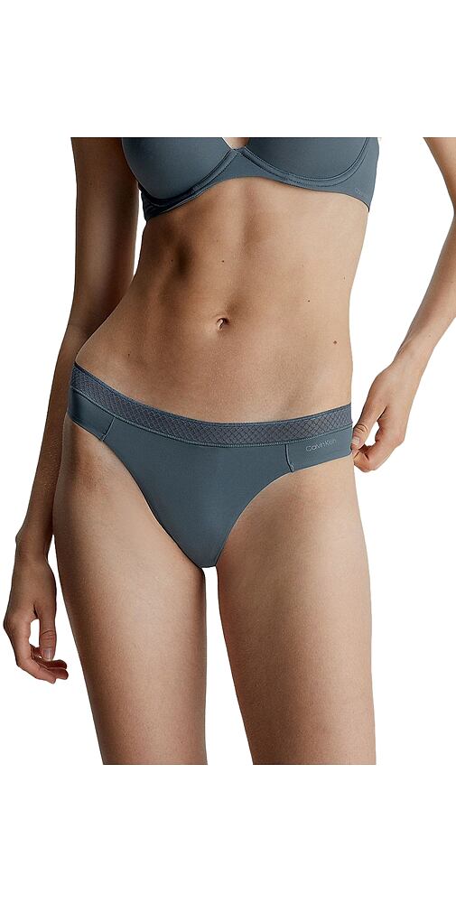 Dámská tanga Calvin Klein QF6307E dark slate