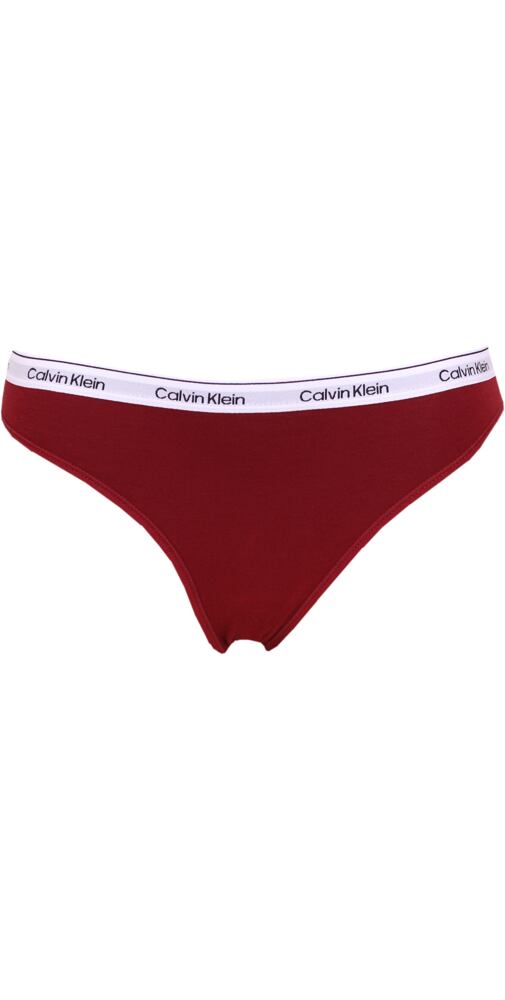 Dámské klasické kalhotky Calvin Klein Modern Logo QD5207 bordo