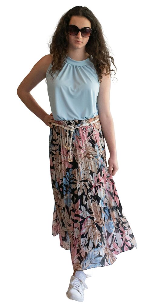 Designová plisovaná sukně Lamiar s širokou gumou v pase 17126