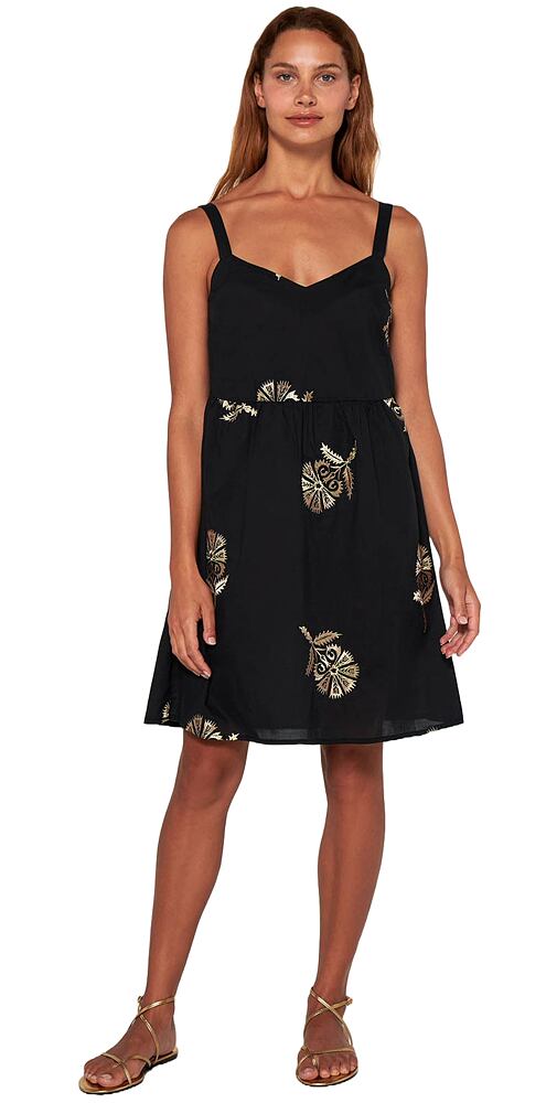 Vyšívané letní šaty Vamp bez rukávů 20456 černé