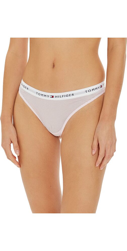 Dámská tanga Tommy Hilfiger z elastické pleteniny UW0UW05532 sv.růžové