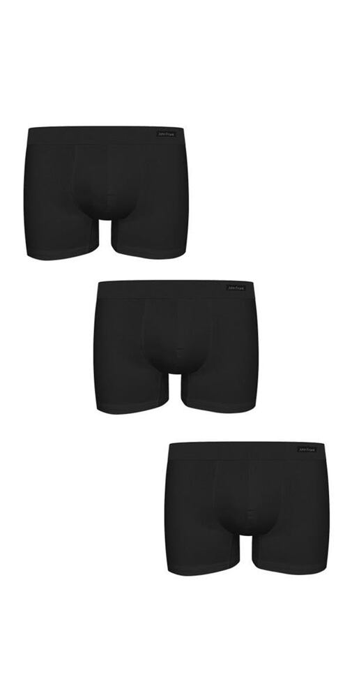 Boxerky pro muže John Frank s micromodalem JF3BMODHNA03 černá 3 pack