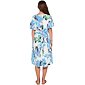Květinové letní šaty bez rukávů 20416 modré