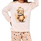 Bavlněné dívčí pyžamo Cornette Kids Sweet bear cream