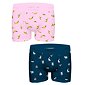 Pánske boxerky John Frank JF2BFUN01 2 pack petrol-pink